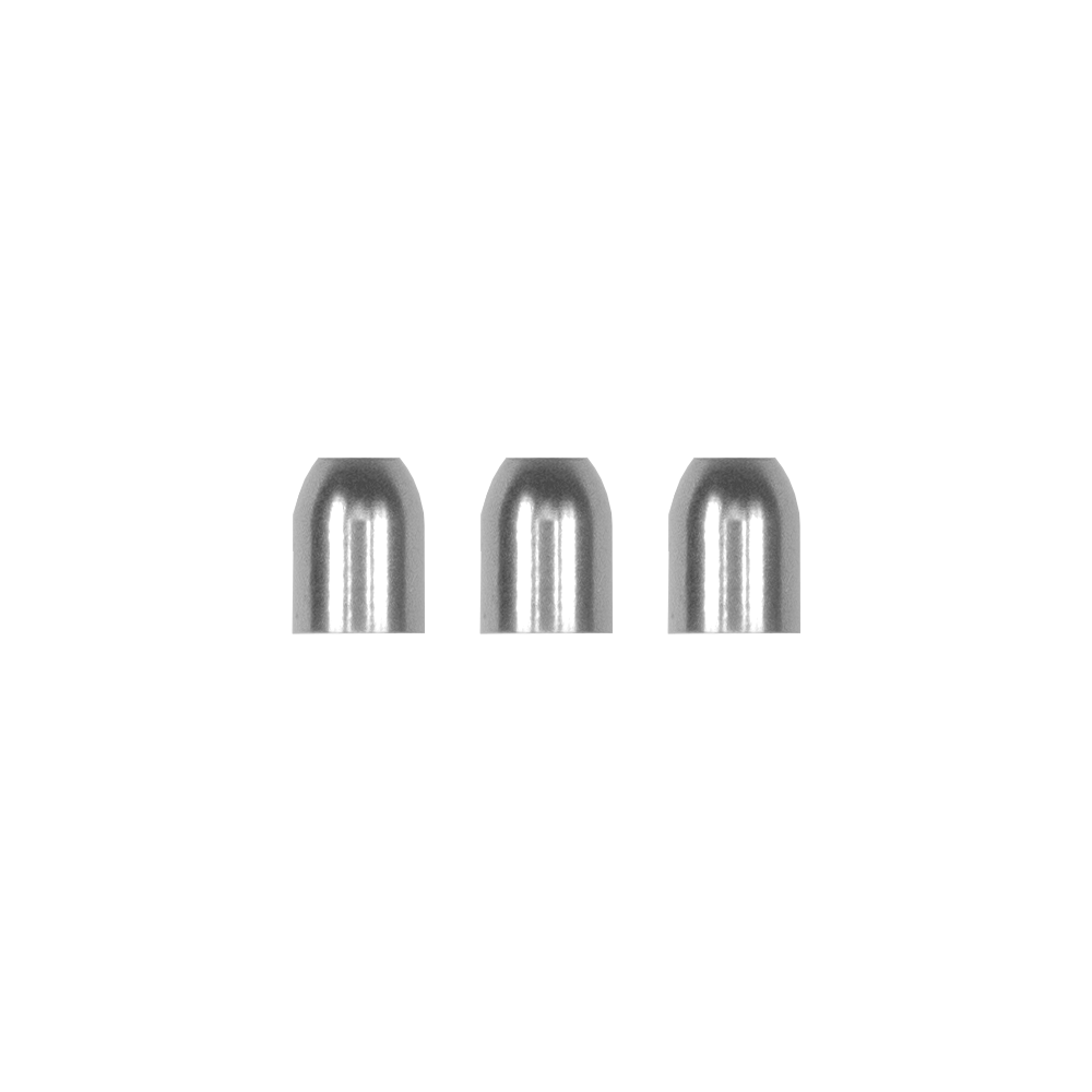 Das Bild zeigt drei silberne Metallringe des Produkts "L-Style Premium Metall Champagne Ringe". Sie sind nebeneinander auf einem neutralen Hintergrund angeordnet.